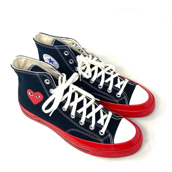 Converse Chuck 70 Comme Garcons PLAY Sneakers Women's Shoes Canvas Black A01793C - Picture 3 of 11